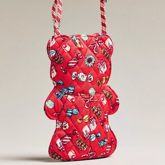 NWT $68 Price Firm Vera Bradley x Anthropologie Classic Bear Crossbody Bag  145. - Picture 2 of 11